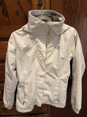 The North Face Womens Fleece Lined Hooded Jacket Beige XS
